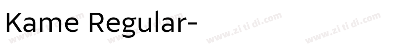 Kame Regular字体转换